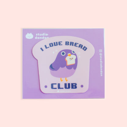 Pigeon Loves Bread LAPTOP STICKER