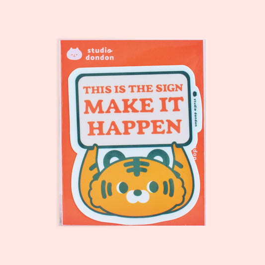 Tiger Make it Happen LAPTOP STICKER