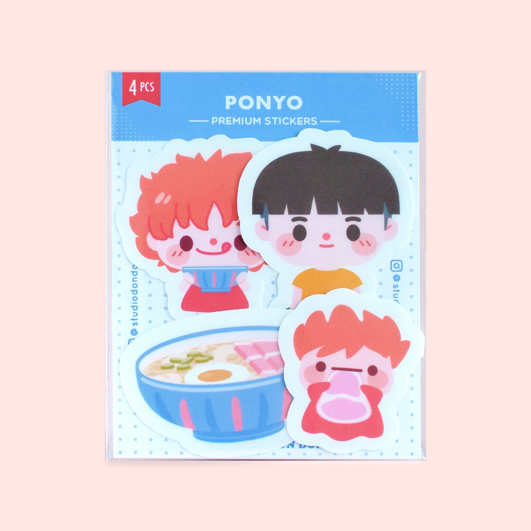 Ponyo Studio Ghibli Fan Art Vinyl Matte Laminated Sticker Pack – Studio ...