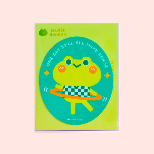 Frog Hula Hoop LAPTOP STICKER