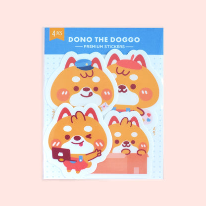 Dono the Doggo Dog Vinyl Matte Laminated Sticker Pack