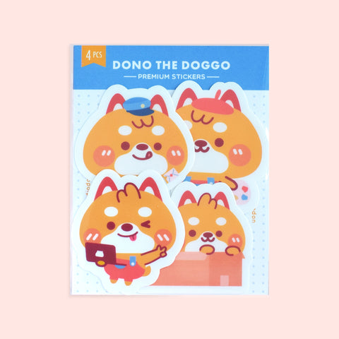 Dono the Doggo Dog Vinyl Matte Laminated Sticker Pack
