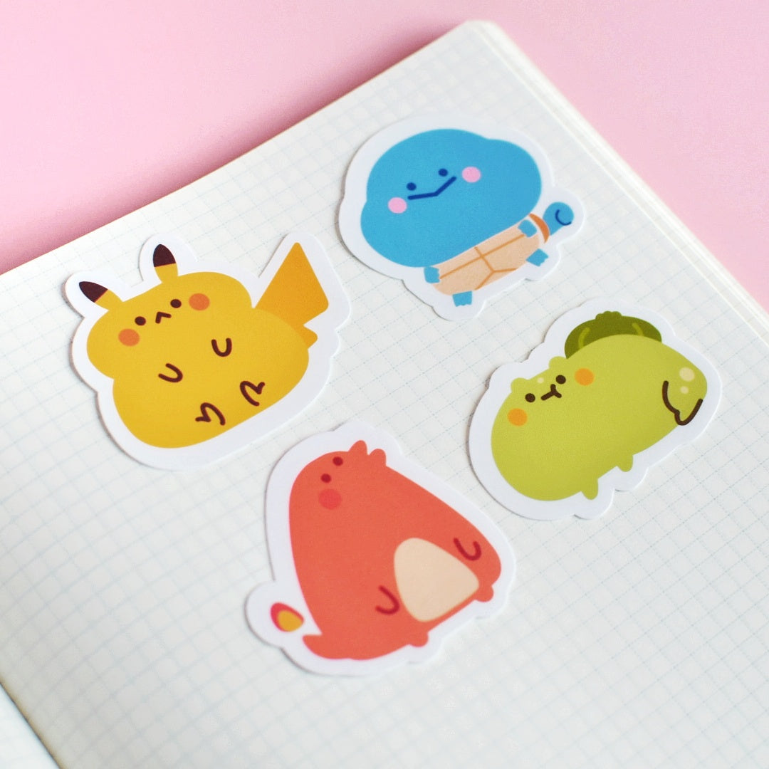 PokeChonk Pokemon Vinyl Matte Laminated Sticker Pack