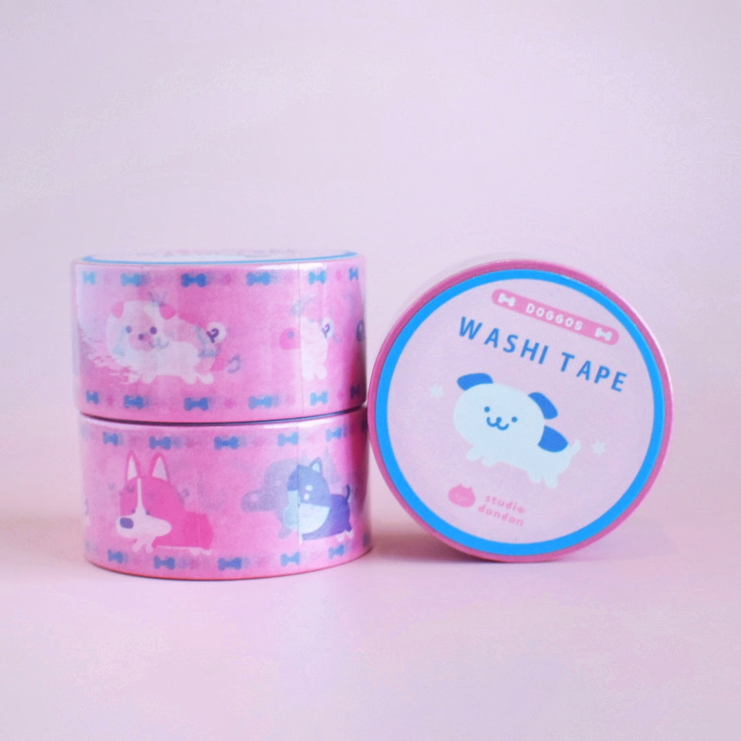 DOGGOS CUTE 20mM x 10m WASHI TAPE