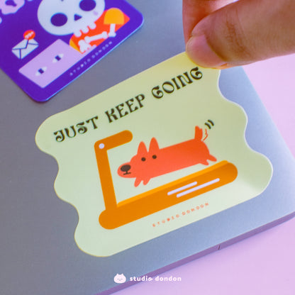 Keep on Going Doggo Waterproof LAPTOP STICKER