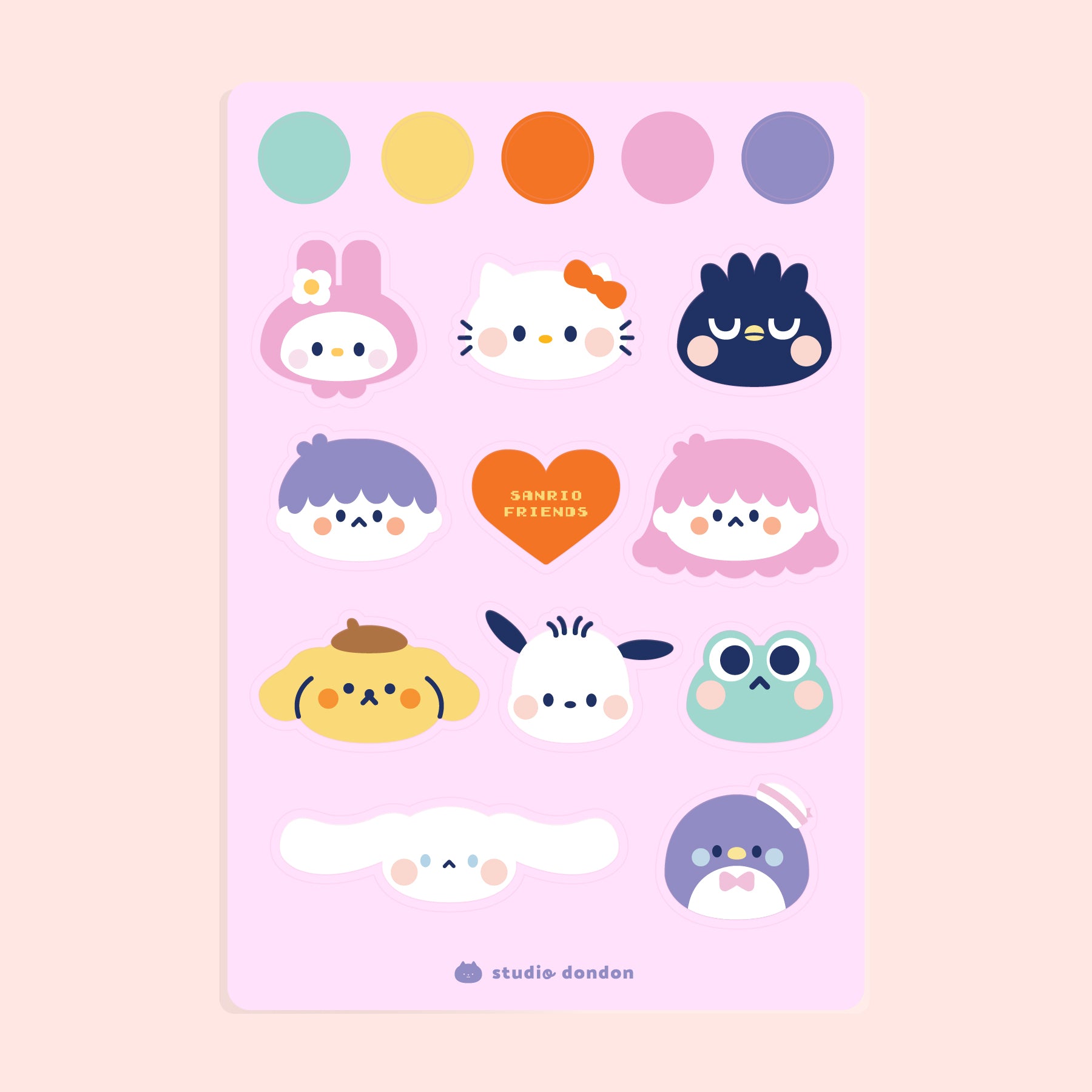 Sanrio Friends Sticker Sheet