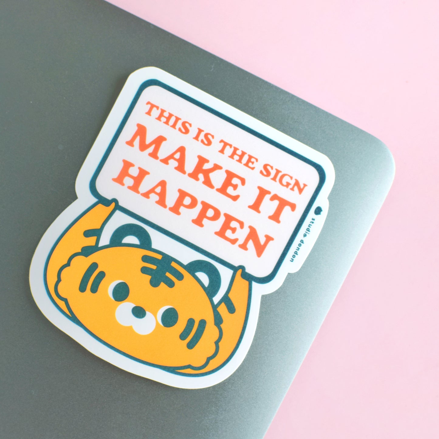 Tiger Make it Happen LAPTOP STICKER