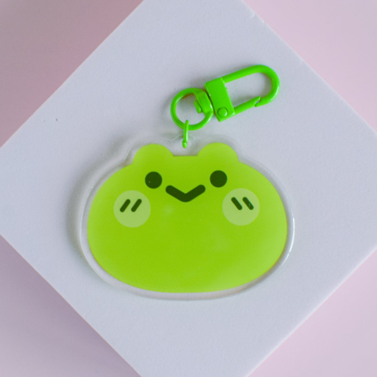 Froggo Frog Cute Acrylic Charm /  Keychain