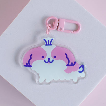 Shih Tzu Doggo Cute Acrylic Charm /  Keychain