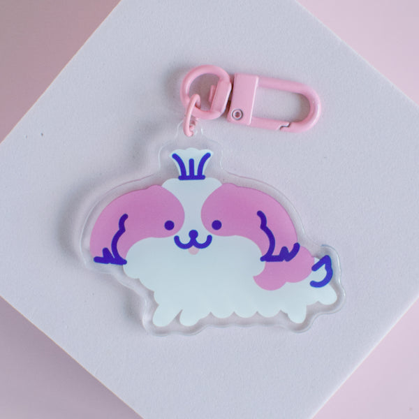Shih Tzu Doggo Cute Acrylic Charm /  Keychain