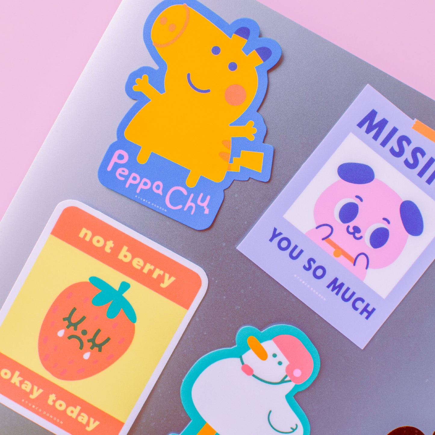 PeppaChu Pikachu Peppa Pig LAPTOP STICKER