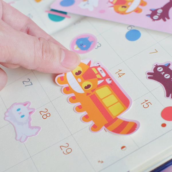 Cats of Studio Ghibli Waterproof Sticker Sheet